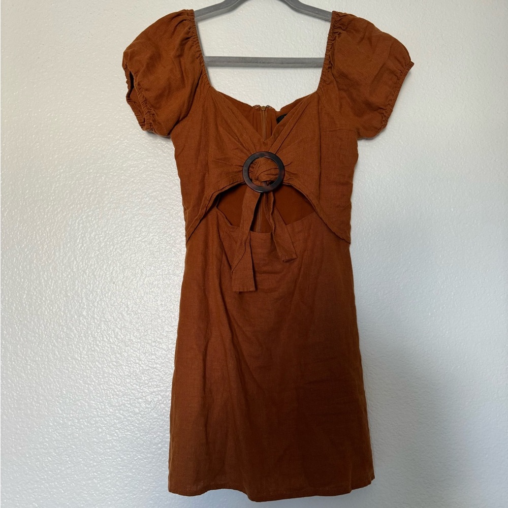 Burnt Orange Short Dress